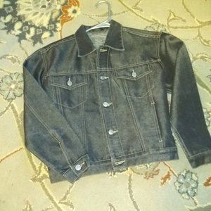 One Tough Brand NEW black denim jean jacket sixe 10-12